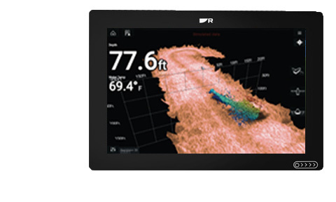 Raymarine AXIOM+12 RV , 12" Multifunctioneel display met geïntegreerde RealVision 3D, 600W sonarmodule, zonder transducer