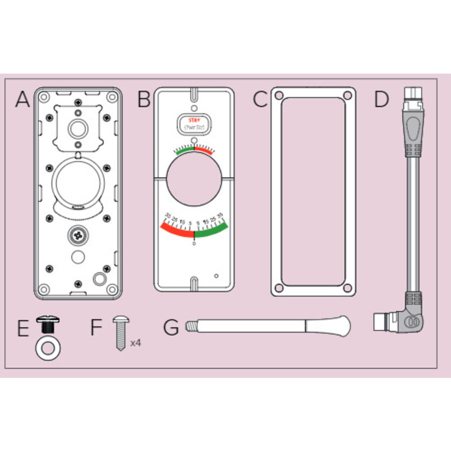 Raymarine Follow-On Tiller voor Evolution stuurautomaten (Standby - Power Steer - Standby)