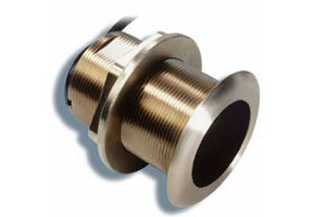 Raymarine B60 Bronzen Low Profile ThruHull diepte transducer, 16-24°hoek. 600W, incl. 9mtr kabel