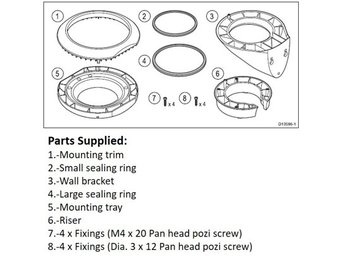 Raymarine RS150/MicroTalk/EV bracket incl. riser