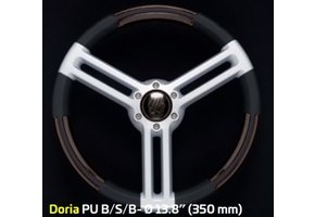 Ultraflex Doria stuurwiel zwart/chroom 350mm