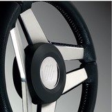Ultraflex Imperiale stuurwiel zwart/rvs 350mm