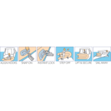 Polymarine Insta-lock snap david lock & lift systeem voor opblaasboten