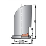 Vetus Luchthapper type TOM, RVS316, met witte binnenkant