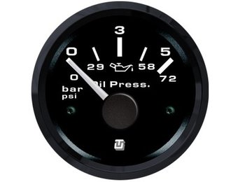 Ultraflex Oliedrukmeter 0-10bar Uflex Ultra Black 52mm