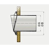 Vetus RVS uitlaat-spiegeldoorvoer