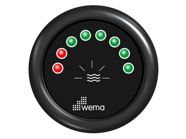 Wema Tankmeter 8 LED zwart