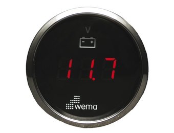 Wema Silver serie voltmeter LED 12V