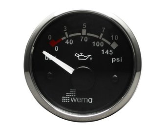 Wema Silver serie oliedruk meter 10 bar