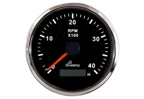Wema Silverline toerenteller met urenteller