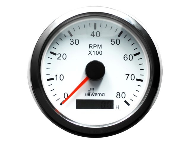 Wema Silverline toerenteller met urenteller