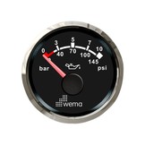 Wema Silver serie oliedruk 10 bar meter NMEA2000