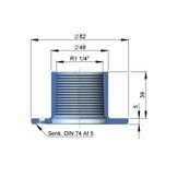 Pfeiffer Marine Dekvuldop Aluminium 1 1/4