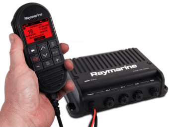 Raymarine Ray90 Black Box marifoon (incl bedrade handset, passieve speaker en 40cm kabel)