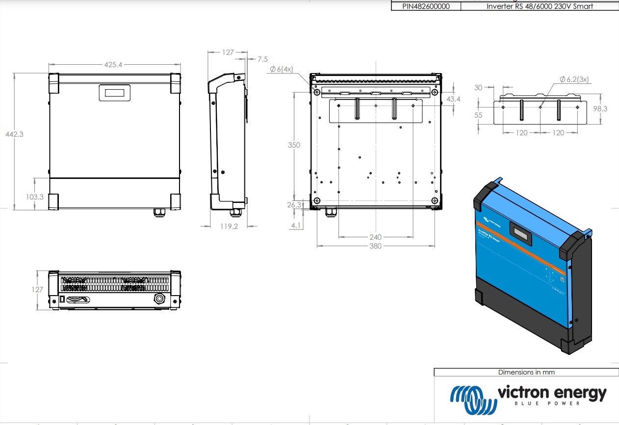 Victron Inverter RS 48/6000 230V Smart