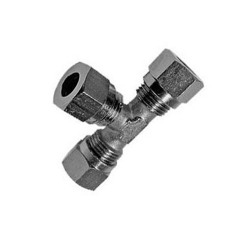 Vetus Tee inschr.kopp.1/4"-10mm voor pijp, messing