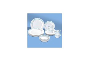 Trend Marine Serviesset melamine voor 6 Personen (Opdruk: Every Time, Holiday Time)