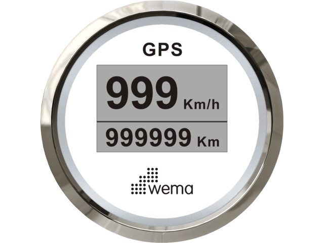 Wema Silverline digitale GPS snelheidsmeter 52mm