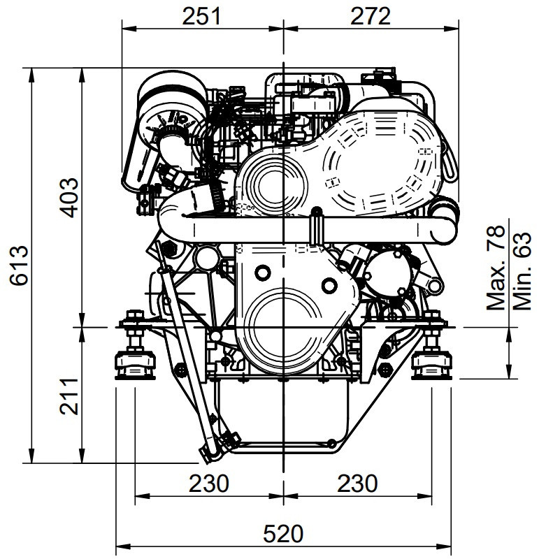 Solé Mini 33 Scheepsdieselmotor