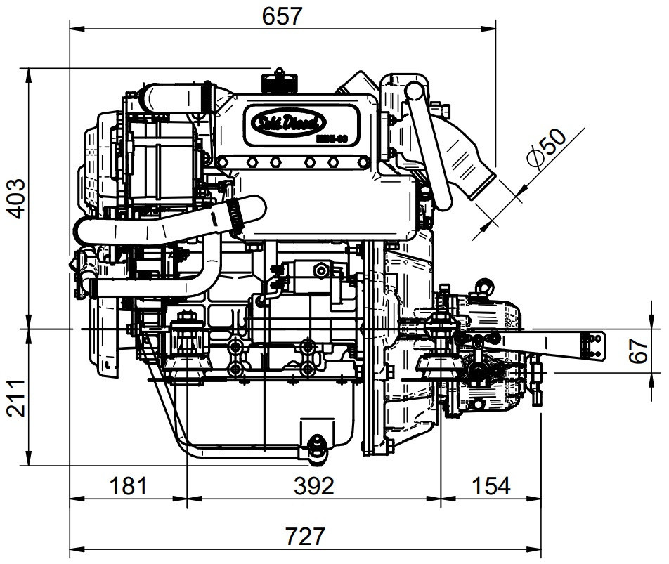 Solé Mini 33 Scheepsdieselmotor