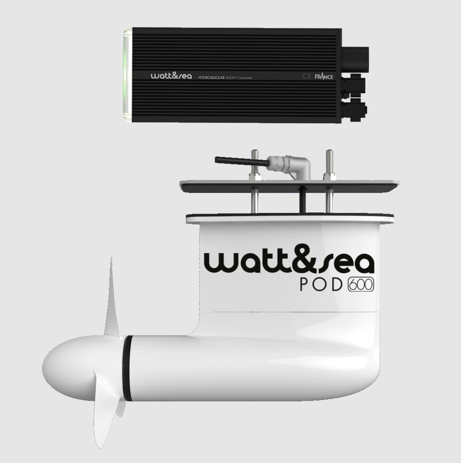 Watt & Sea Hydrogenerator 12/24V POD 600W 100MM