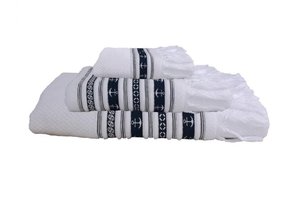 Marine Business Santorini handdoekset Anchors White Set