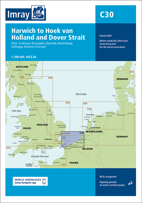 Imray Chart C 30 - Harwich to Hoek van Holland and the Dover Strait