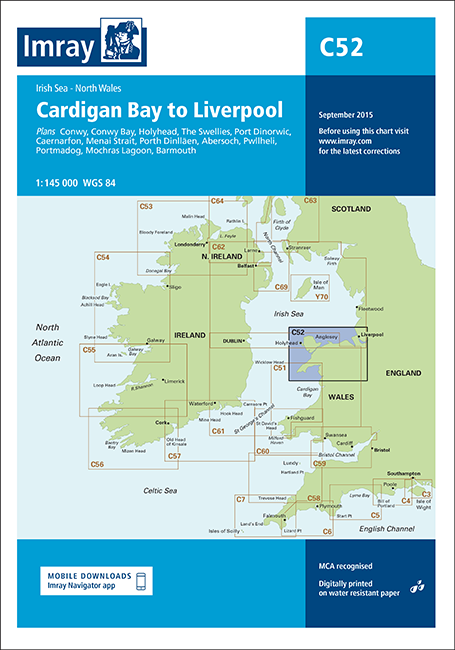 Imray Chart C52 Cardigan Bay to Liverpool