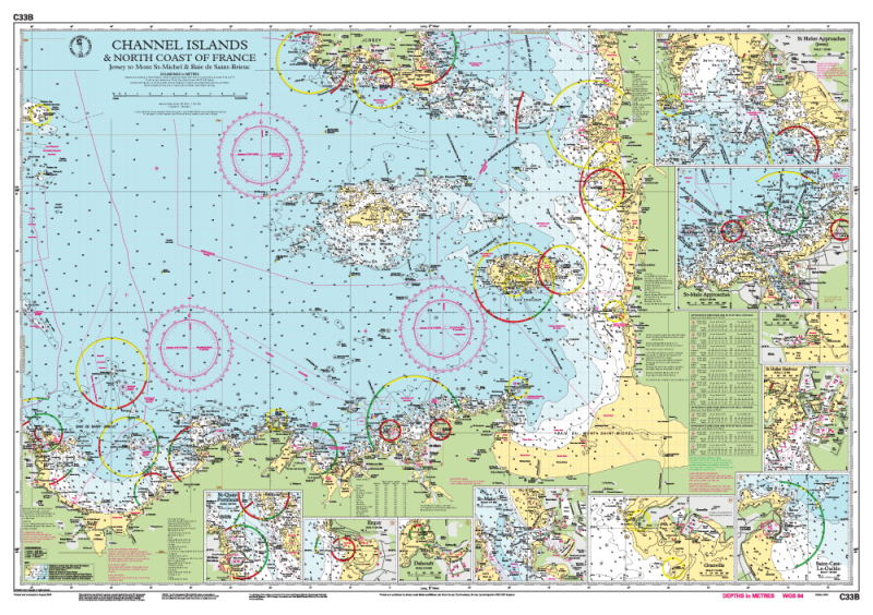 Imray Chart C 33B - Channel Islands and North coast of France