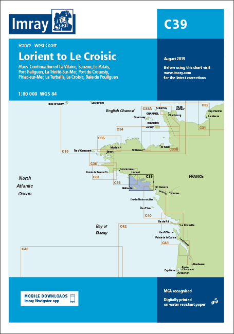 Imray Chart C39 Lorient to Le Croisic