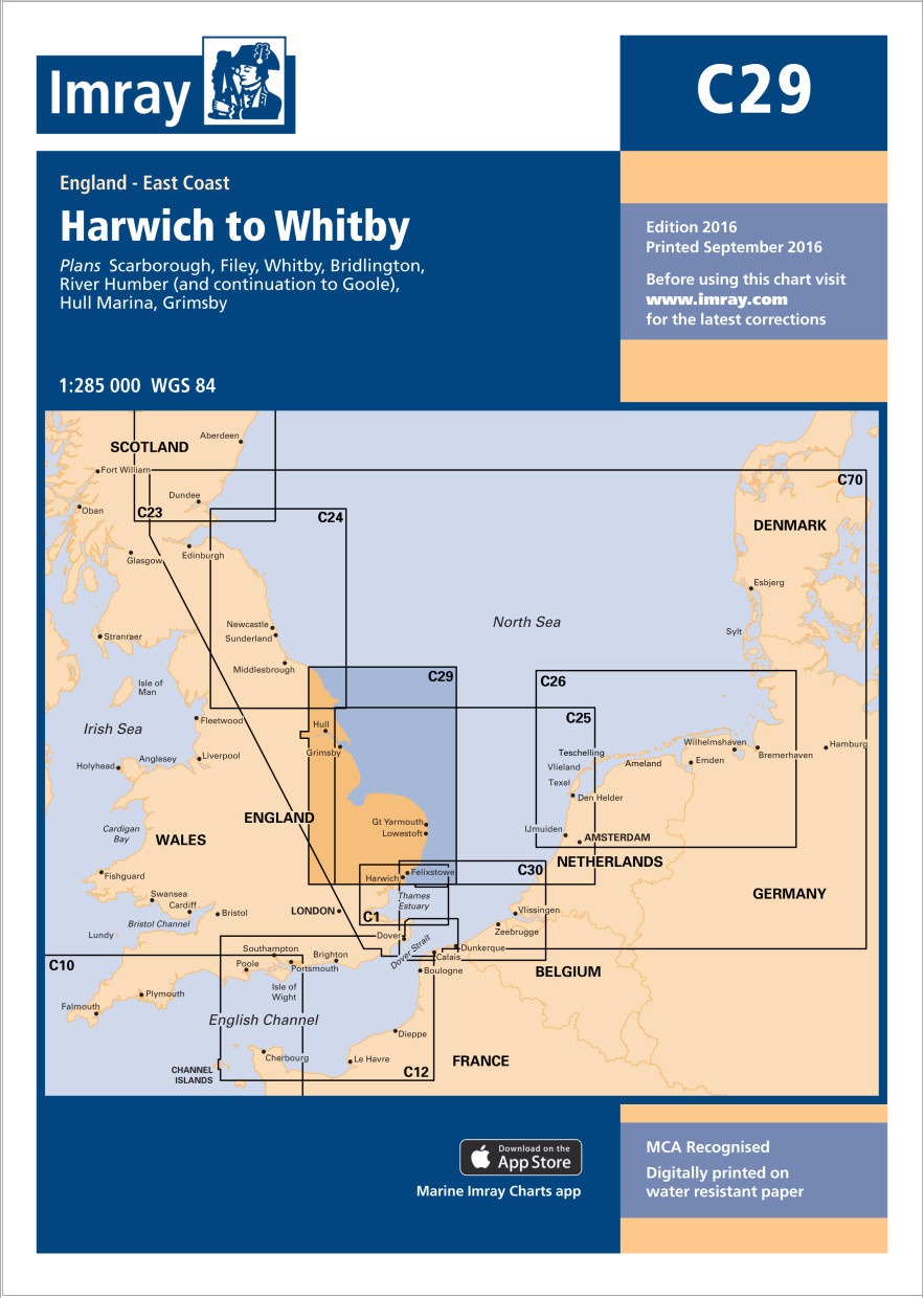 Imray Chart C29 Harwich to Whitby