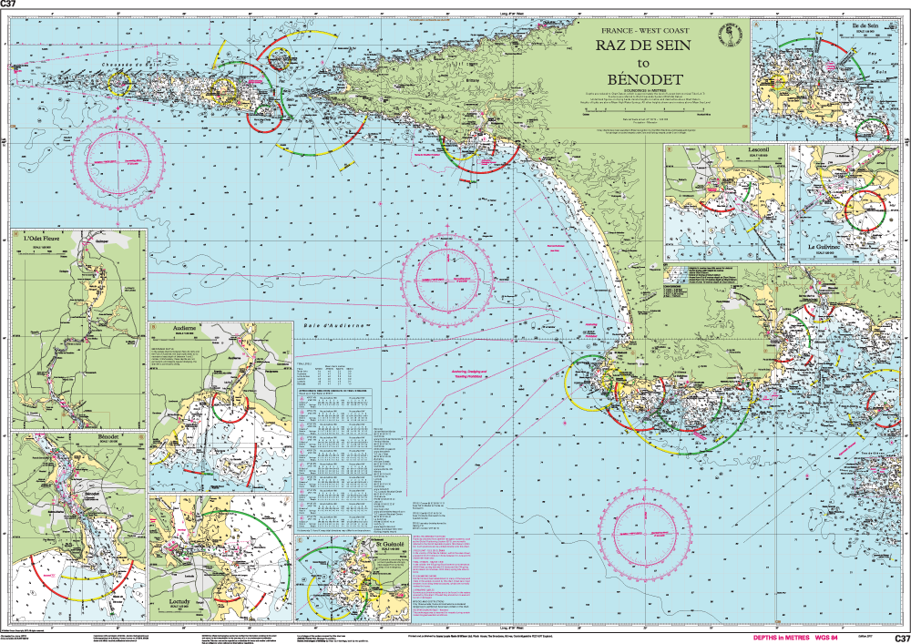 Imray Chart C37 Raz de Sein to Benodet