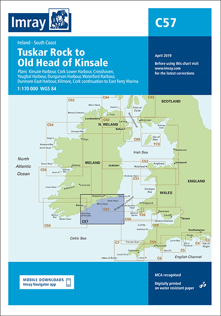 Imray Chart C57 Tuskar Rock to Old Head of Kinsale