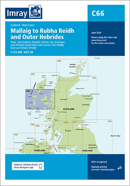 Imray Chart C66 Mallaig to Rudha Reidh and Outer Hebrides