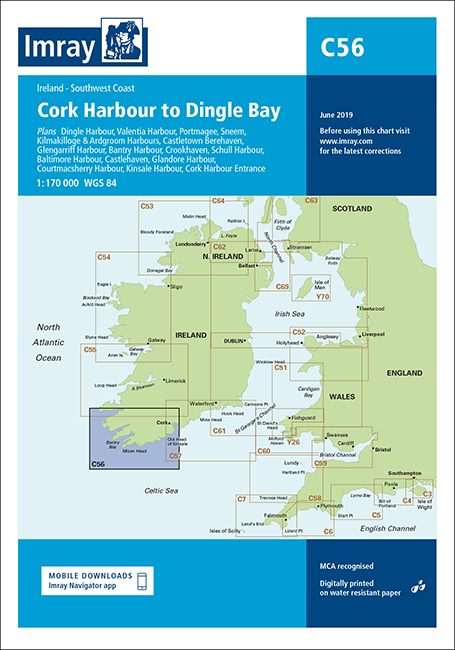 Imray Chart C56 Cork Harbour to Dingle Bay