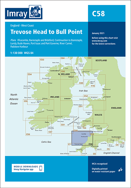 Imray Chart C58 Trevose Head to Bull Point