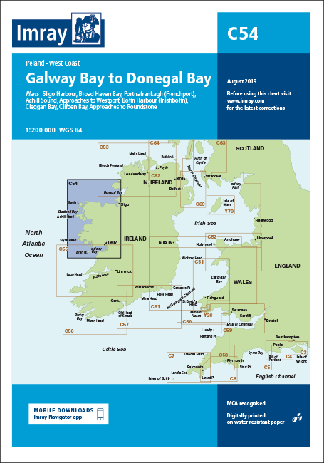 Imray Chart C54 Galway Bay to Donegal Bay