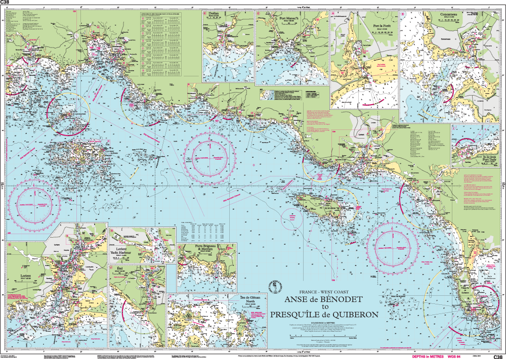 Imray Chart C38 Anse de Bénodet to Presqu'île de Quiberon, foto 2 van 2