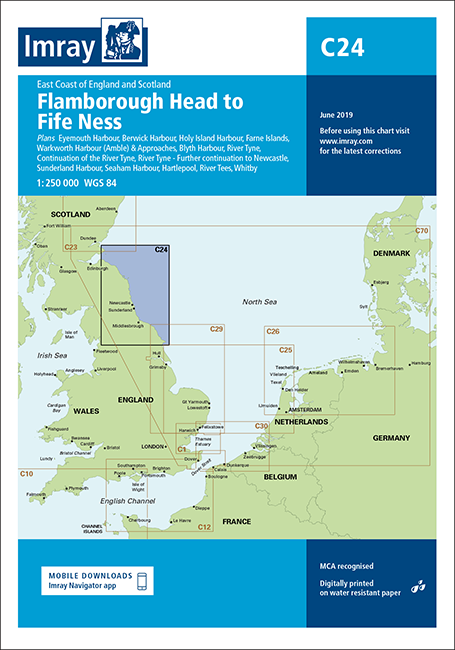 Imray Chart C24 Flamborough Head to Fife Ness