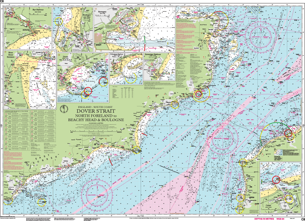 Imray Chart C8 Dover Strait North Foreland to Beachy Head and Boulogne, foto 2 van 2