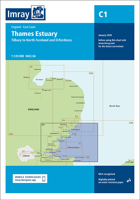 Imray Chart C1 - Thames Estuary - Tilbury to North Foreland & Orfordness