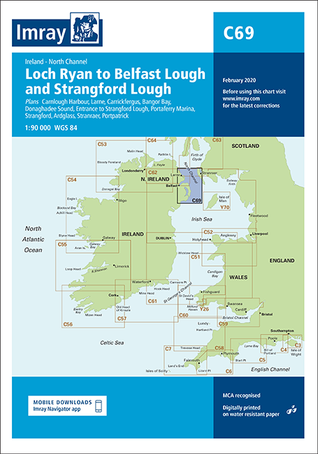 Imray Chart C69 - Belfast Lough to Strangford Lough