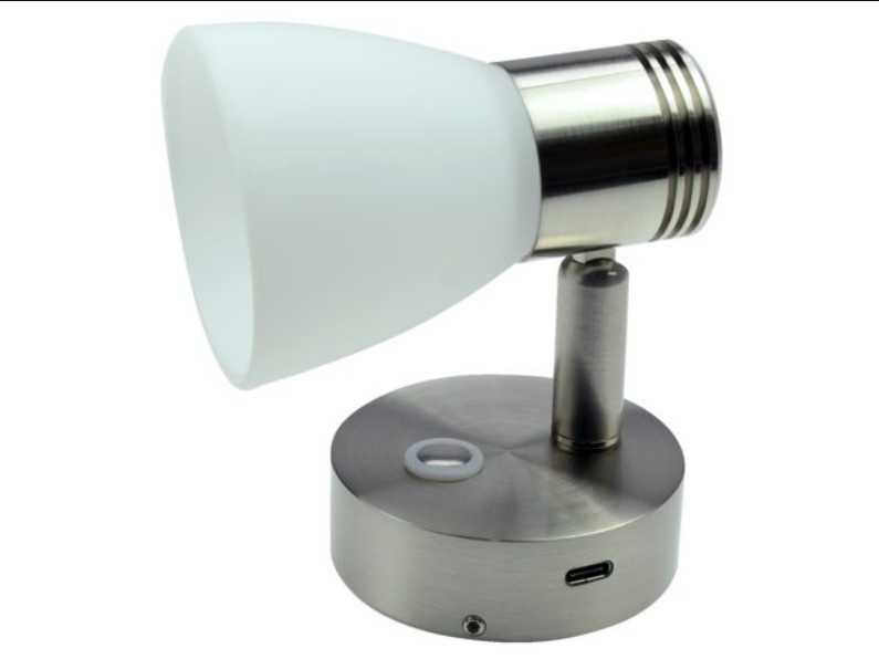 Talamex LED wandlamp dimbaar met USB-C snellader, foto 2 van 5