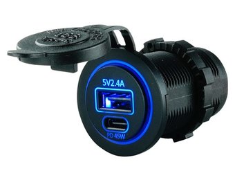 Talamex USB Stopcontact met USB-C snellader