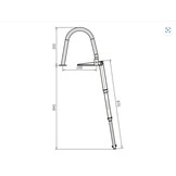 Talamex Zwemtrap telescopisch en opklapbaar met handgrepen RVS