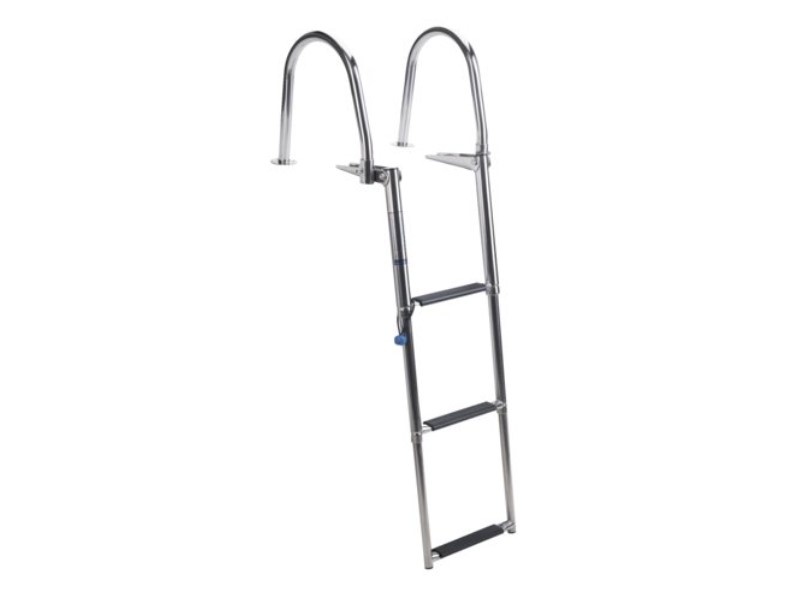 Talamex Zwemtrap telescopisch en opklapbaar met handgrepen RVS