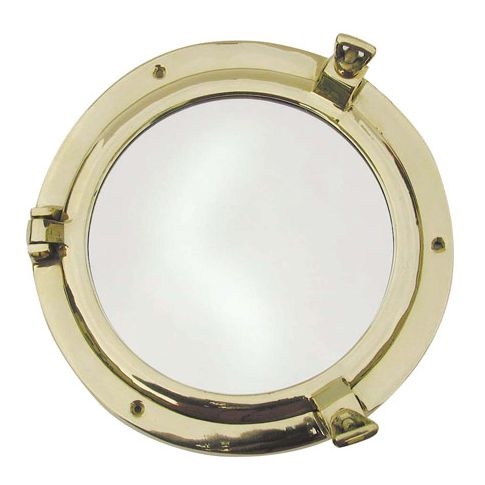 Flyer-Gifts Patrijspoort spiegel messing ø 20 cm