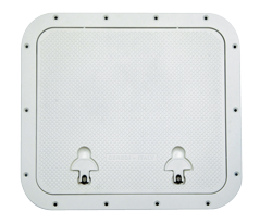 Allpa Aluminium Luik, buitenmaat 510x460mm, gatmaat 393x446mm, grijs RAL 9006, poedercoating