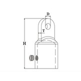 Talamex RVS eindstuk buiskapbeslag