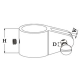 Talamex RVS middenstuk buiskapbeslag